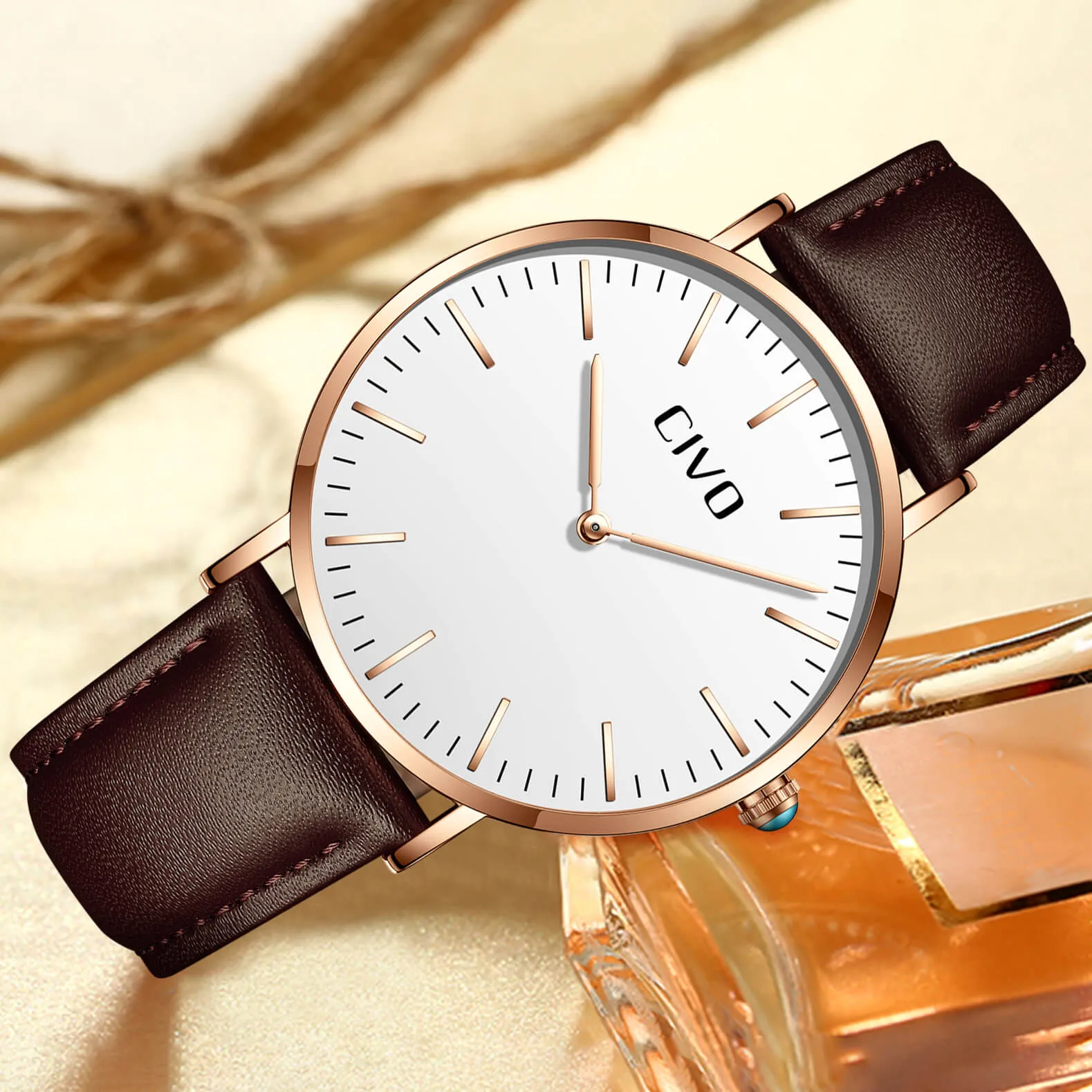 1181C | Quartz Men Watch | Leather Band