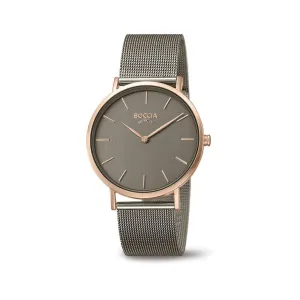 3273-08 - Ladies Titanium Rose Gold & Gun Metal Watch