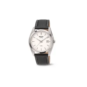 3608-01 - Mens Titanium & Leather Watch