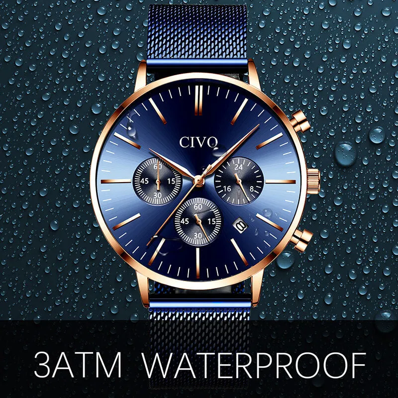 8073C | Quartz Men Watch | Mesh Band