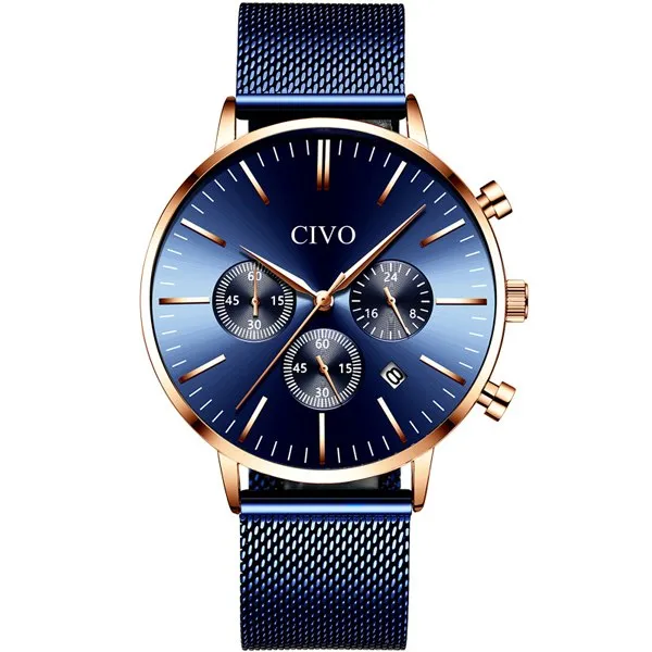 8073C | Quartz Men Watch | Mesh Band