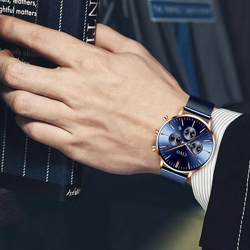 8073C | Quartz Men Watch | Mesh Band