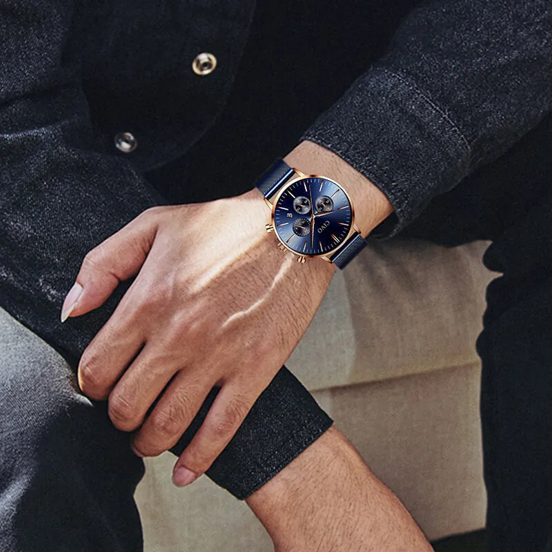 8073C | Quartz Men Watch | Mesh Band