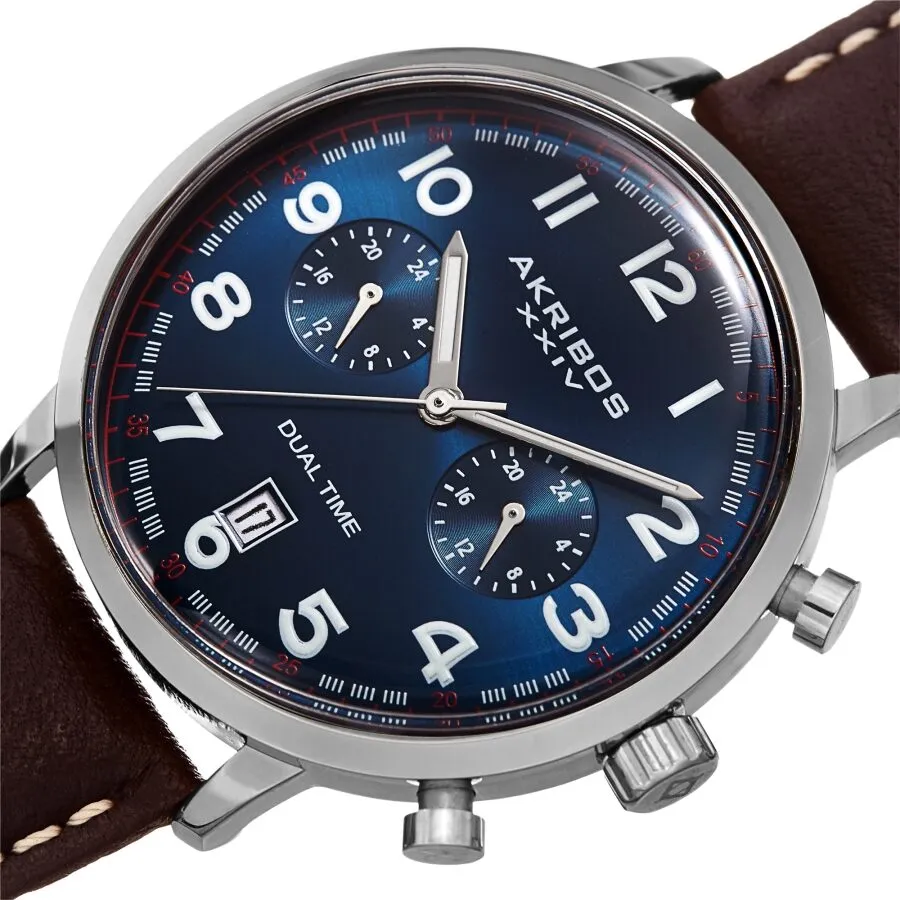 Akribos Xxiv Quartz Blue Dial Men's Watch AK1023SSBU