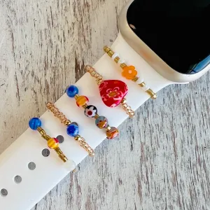 Band Bling 5pc Stack Beaded Boho-Heart Blossoms