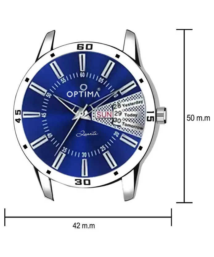 BLUE DIAL DAY & DATE FUNCTIONING Analog Watch - For Men -OMD-616