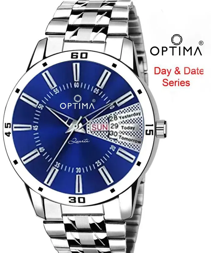 BLUE DIAL DAY & DATE FUNCTIONING Analog Watch - For Men -OMD-616