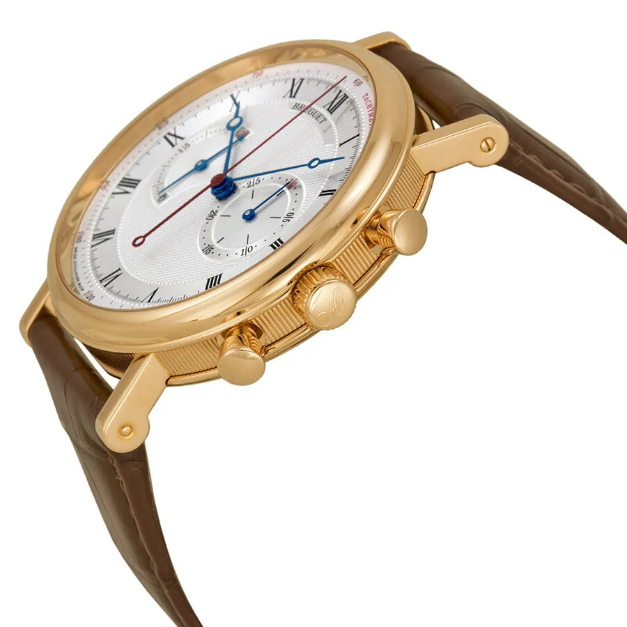 Breguet Classique Automatic Silvered Dial Alligator Leather Men's Watch 5287BR129ZU