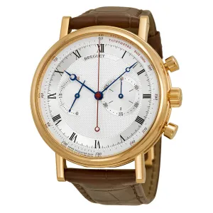 Breguet Classique Automatic Silvered Dial Alligator Leather Men's Watch 5287BR129ZU