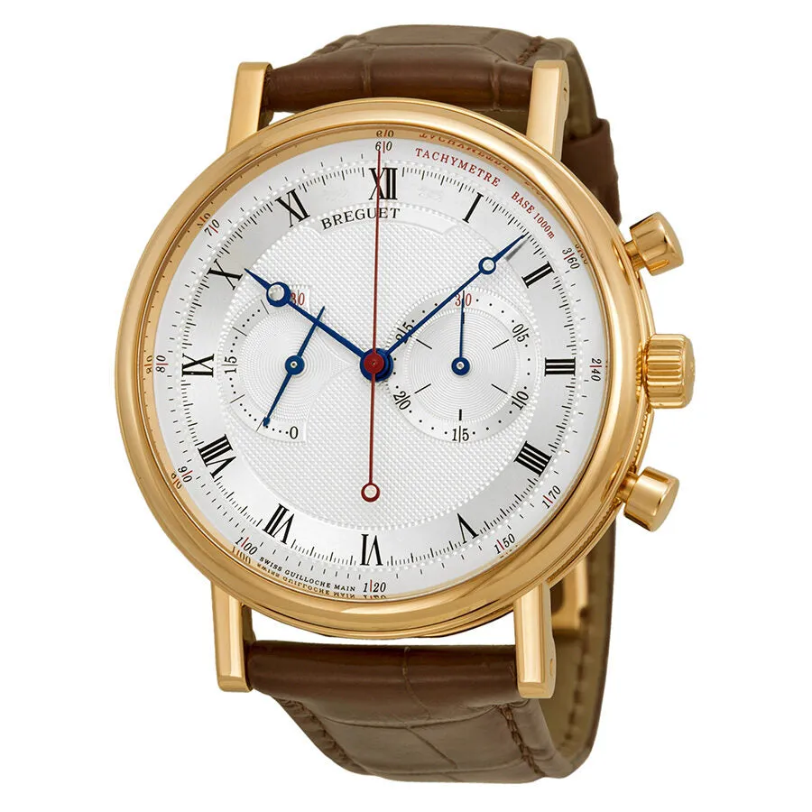 Breguet Classique Automatic Silvered Dial Alligator Leather Men's Watch 5287BR129ZU