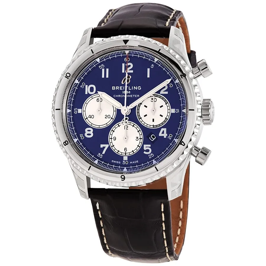 Breitling Avaitor 8 Chronograph Automatic Blue Dial Men's Watch AB0119131C1P1