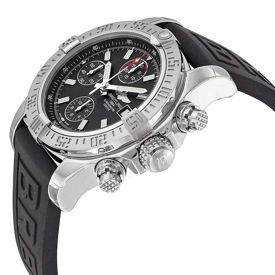 Breitling Avenger II Black Dial Chronograph Black Rubber Automatic Men's Watch A1338111-BC32BKPD3 A1338111-BC32-153S-A20D.2