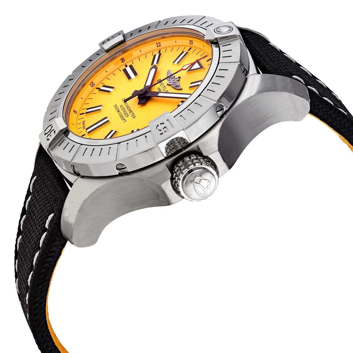 Breitling Avenger Seawolf Automatic Chronometer Yellow Dial Men's Watch A17319101I1X1