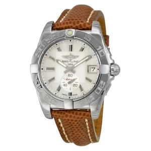 Breitling Galactic 36 Automatic  Mother of Pearl Dial Brown Lizard Leather Unisex Watch A3733012-A716BRZT