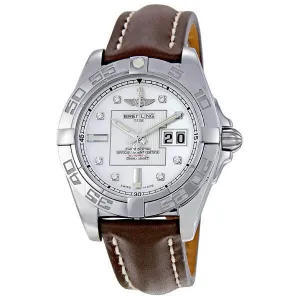 Breitling Galactic 41 Mother of Pearl Dial Automatic Men's Watch 2BRLD A49350L2-A702