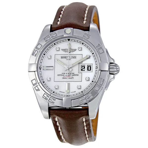 Breitling Galactic 41 Mother of Pearl Dial Automatic Men's Watch 2BRLD A49350L2-A702