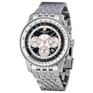 Breitling Montbrillant Chronograph Automatic Black Dial Men's Watch A4137012-B986SS A4137012/B986