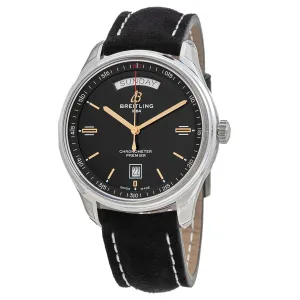 Breitling Premier Automatic Day and Date Chronometer Black Dial Watch A45340241B1X4