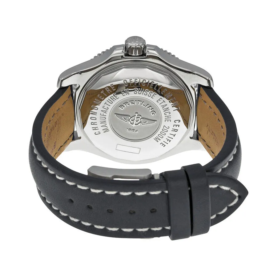Breitling SuperOcean 44 Mechanical Black Dial Black Leather Men's Watch A1739102-BA78BKLT A1739102/BA78BKLT