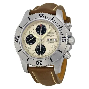 Breitling Superocean Chronograph Automatic Silver Dial Brown Leather Men's Watch A13341C3-G782BRLT A13341C3-G782-437X-A20BASA.1