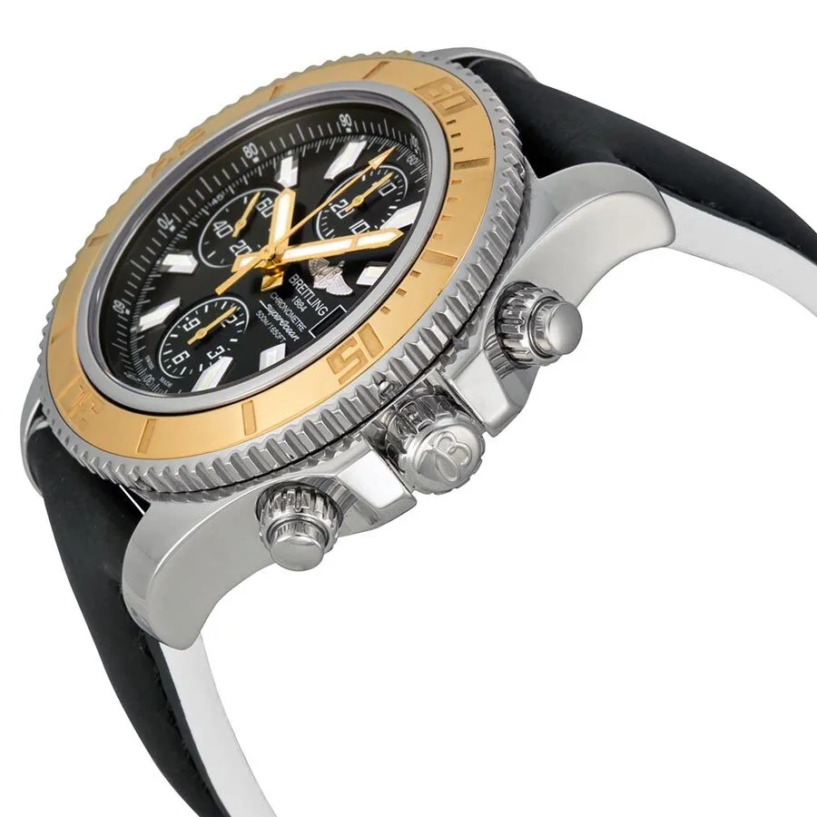 Breitling Superocean Chronograph II Automatic Black Dial Black Leather Men's Watch C1334112-BA84BKWLT