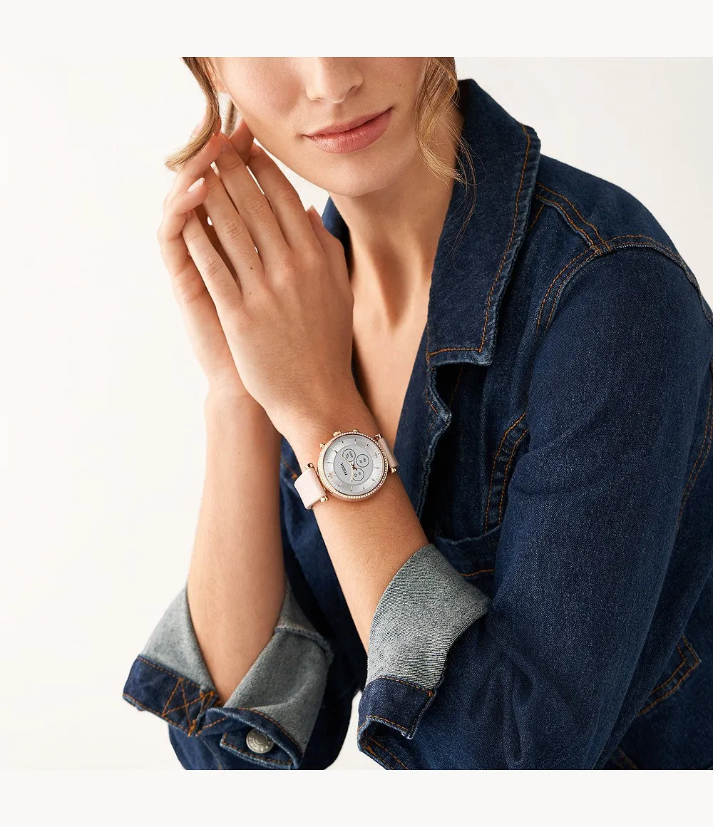 Carlie Gen 6 Hybrid Smartwatch Pink Leather