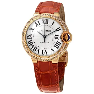 Cartier Ballon Bleu Automatic 18kt Yellow Gold Diamond Ladies Watch WE900451
