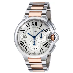Cartier Ballon Bleu Silvered Guilloche Dial Men's Watch W6920075