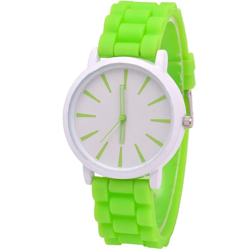 Casual Silicone quartz watch women ladies fashion bracelt wrist watch wristwatch relogio feminino masculino Clock