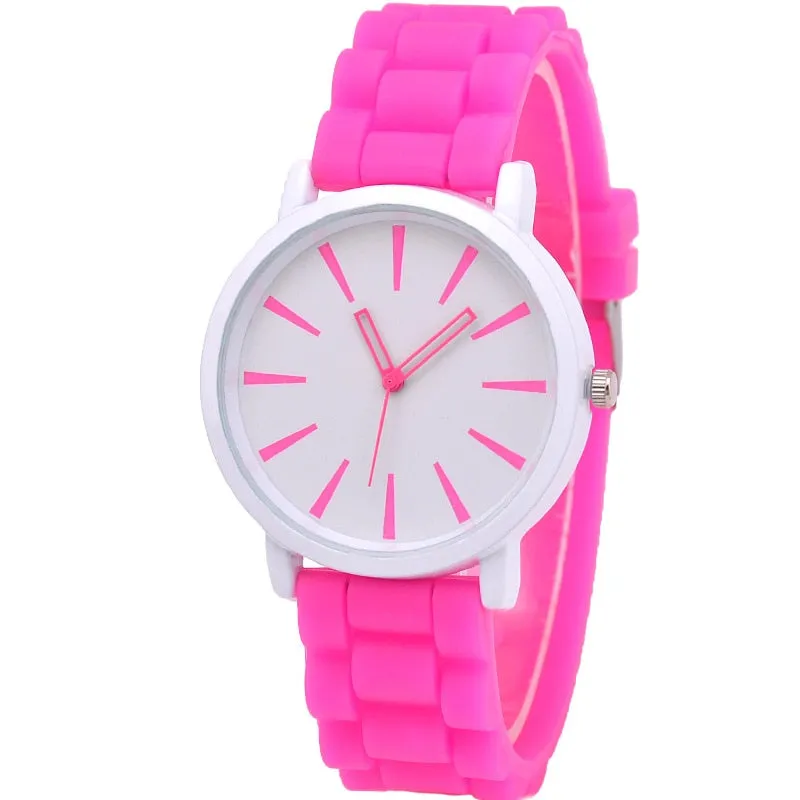 Casual Silicone quartz watch women ladies fashion bracelt wrist watch wristwatch relogio feminino masculino Clock