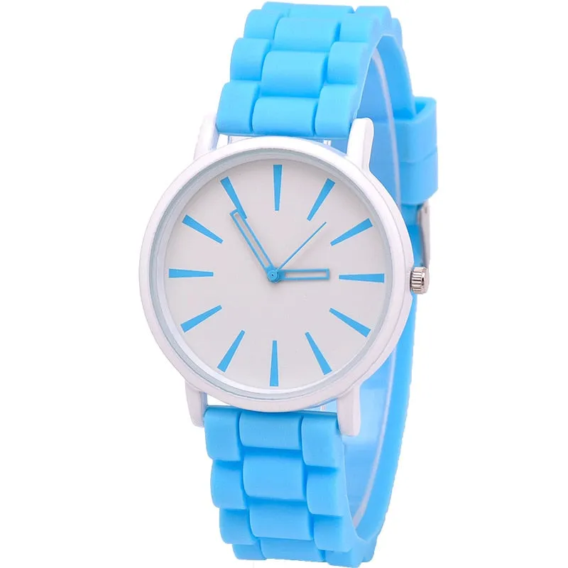 Casual Silicone quartz watch women ladies fashion bracelt wrist watch wristwatch relogio feminino masculino Clock