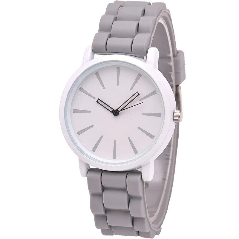 Casual Silicone quartz watch women ladies fashion bracelt wrist watch wristwatch relogio feminino masculino Clock