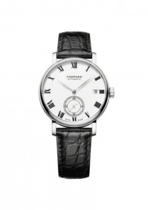 Chopard Classic Manufacture White Dial 18 Carat White Gold Automatic Men's Watch 161289-1001