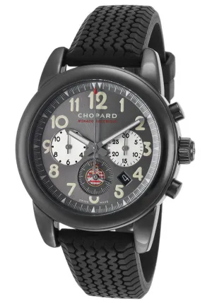 Chopard Grand Prix De Monaco Historique Grey Dial Black Rubber Automatic Men's Sports Watch 168472-3001