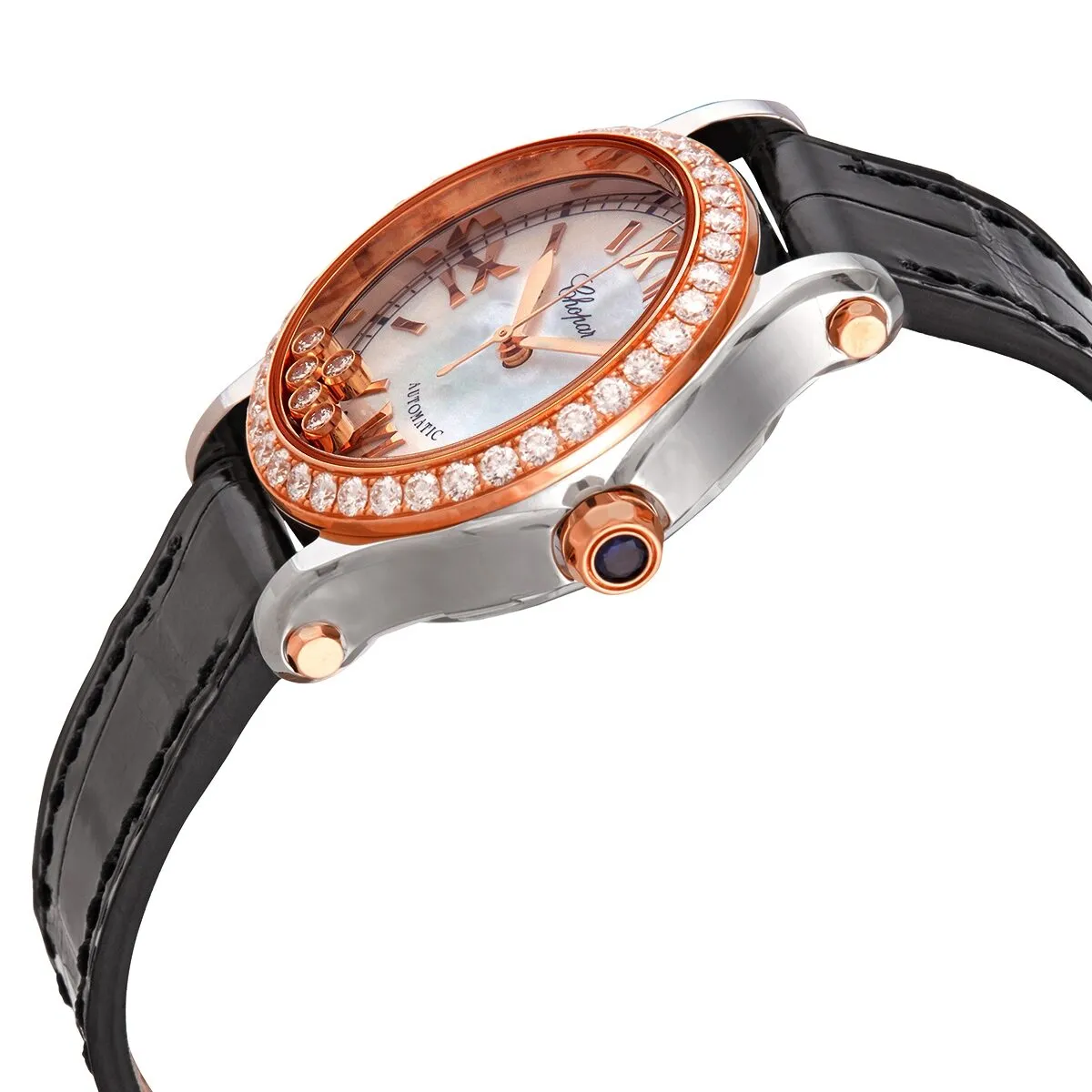 Chopard Happy Sport Automatic Rose Gold & Stainless Steel Ladies Watch 278573-6020