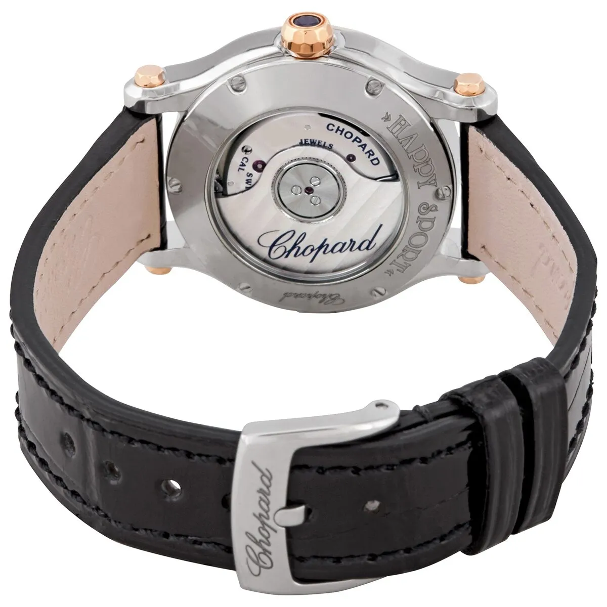 Chopard Happy Sport Automatic Rose Gold & Stainless Steel Ladies Watch 278573-6020
