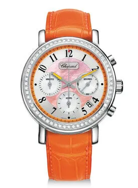 Chopard Mille Miglia Elton John Automatic Chronograph Orange Mother of Pearl Ladies Watch 178331-2003