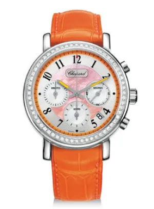 Chopard Mille Miglia Elton John Automatic Chronograph Orange Mother of Pearl Ladies Watch 178331-2003