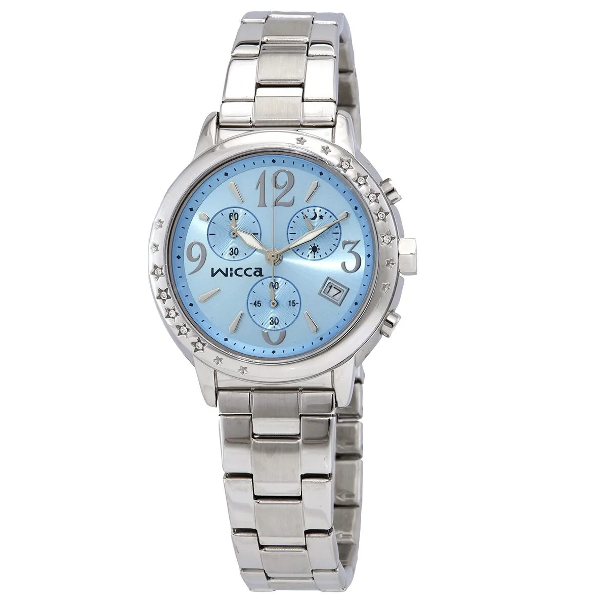 Citizen Wicca Chronograph Quartz Blue Dial Ladies Watch BM1-113-71