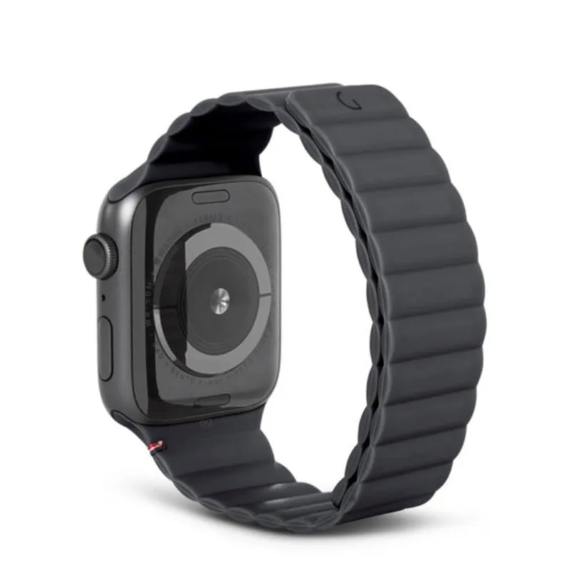 Decoded - Silicone Traction Strap Lite Apple Watch (42/41/40/38 mm) Silicone Strap (D22AWS40TSL3SCL) - Gray