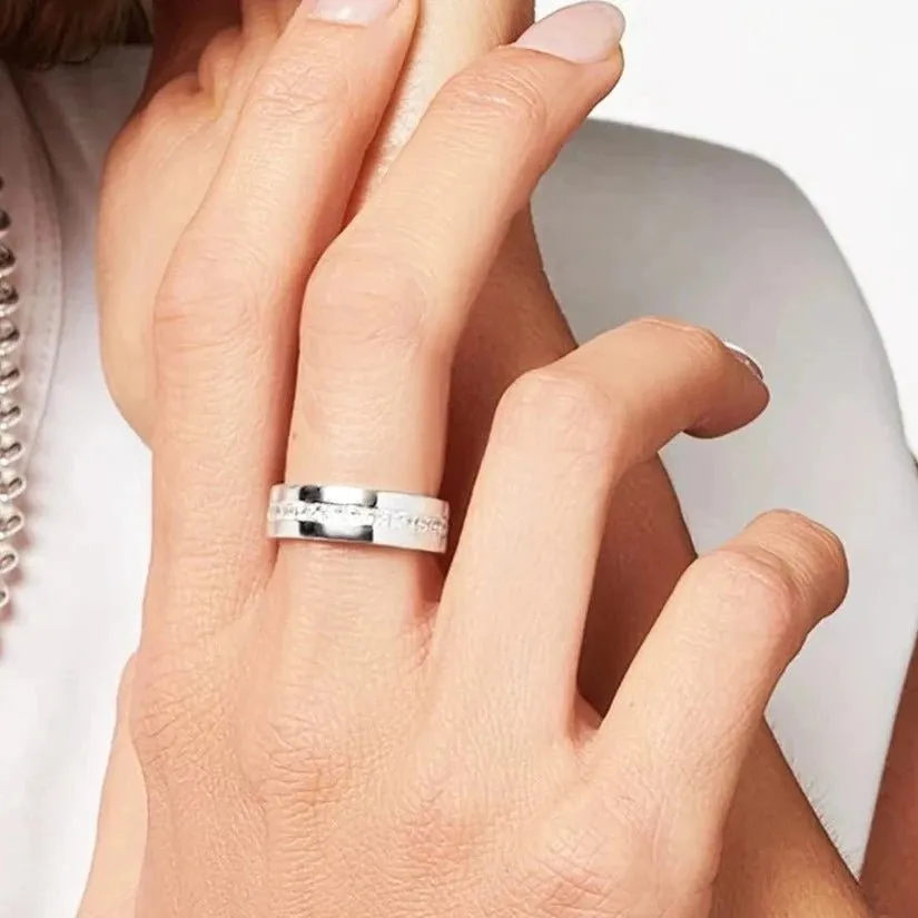 Elegant Dazzling Diamond 6mm Ring Band