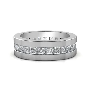 Elegant Dazzling Diamond 6mm Ring Band