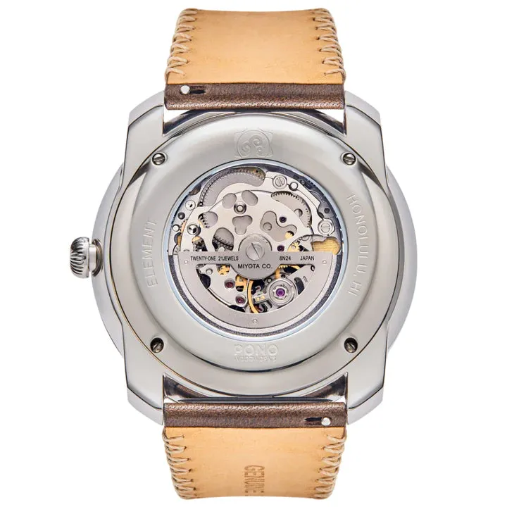 Element Watch Silver/ Brown Leather