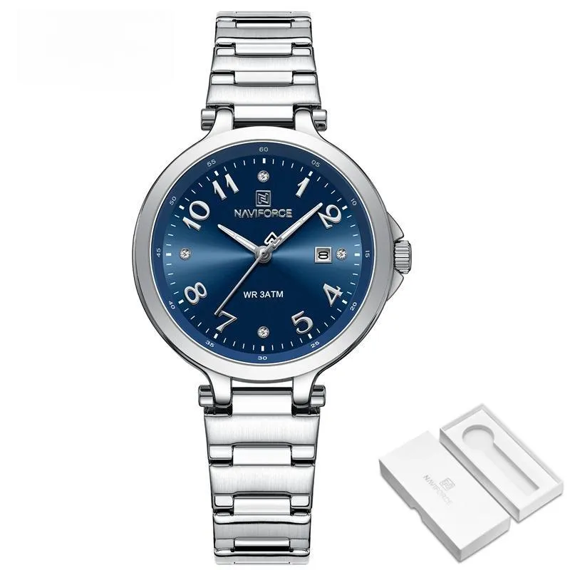 Fashion New Women's Luxury Watches Popular Casual Stainless Steel Waterproof Quartz Wristwatch