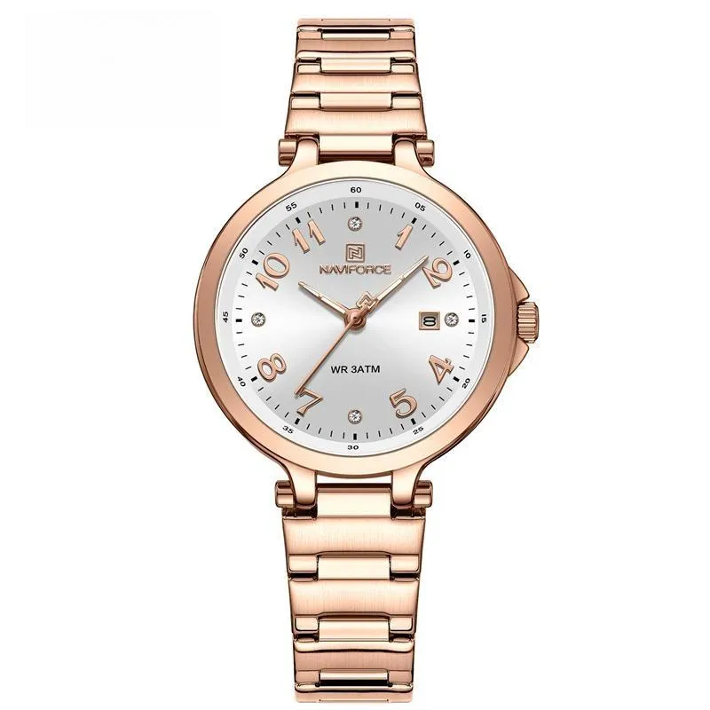 Fashion New Women's Luxury Watches Popular Casual Stainless Steel Waterproof Quartz Wristwatch