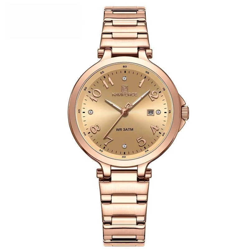 Fashion New Women's Luxury Watches Popular Casual Stainless Steel Waterproof Quartz Wristwatch