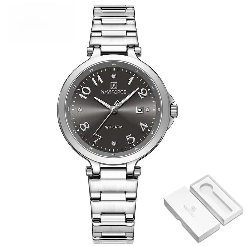 Fashion New Women's Luxury Watches Popular Casual Stainless Steel Waterproof Quartz Wristwatch