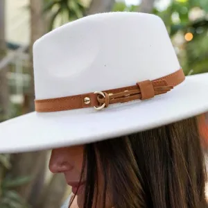 Flat Brim Buckle Hat