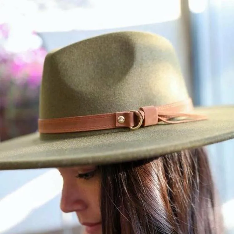 Flat Brim Buckle Hat