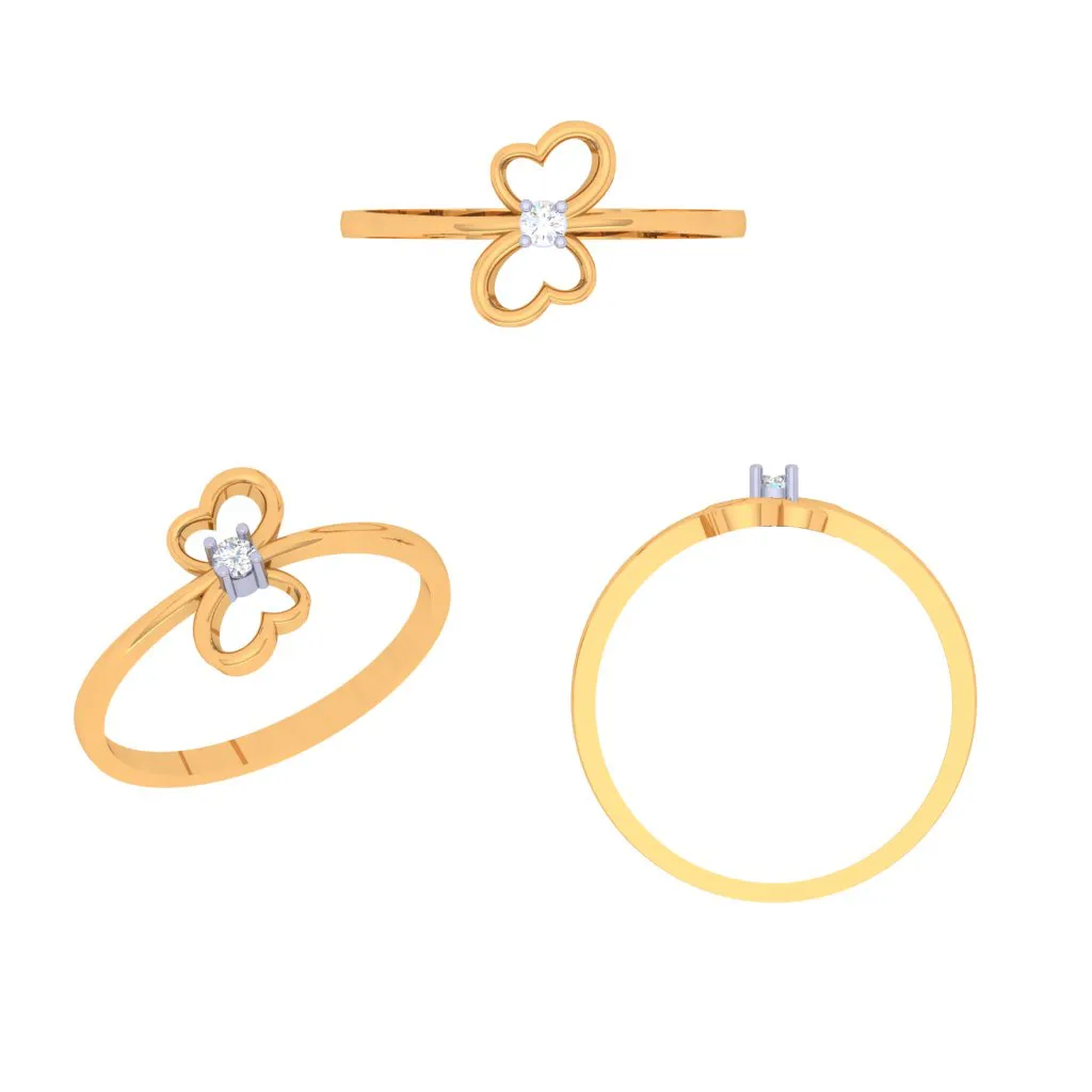 Floral Design Diamond Ring